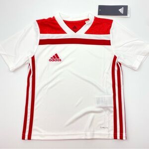 Adidas Boys Regista 18 Climalite Jersey, White/Red Size 2XS NEW NWT